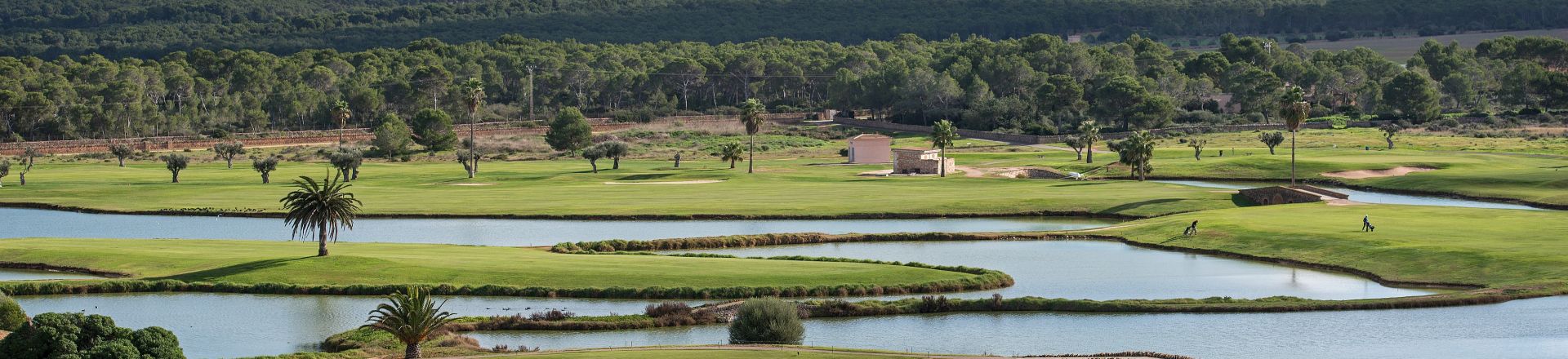 Experience golfing paradise at Golf Santa Ponsa II in Mallorca, Spain. This image captures the beauty of meticulously designed fairways against the backdrop of Mediterranean landscapes, inviting enthusiasts to a premier golfing retreat.
