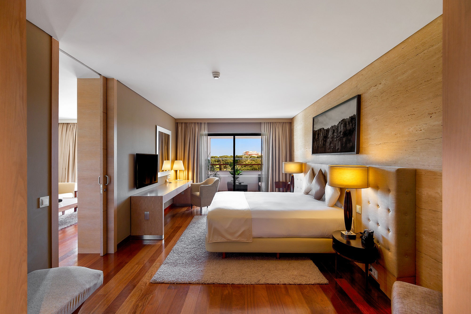 The bedrooms at The Hilton Vilamoura as Cascatas Golf Resort